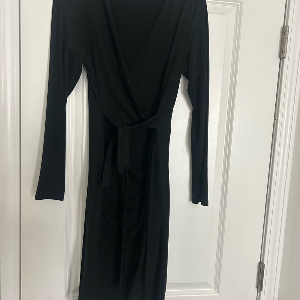Elegant Black Wrap Dress